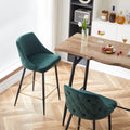 Green Velvet Swivel Bar Chair Bar Stool And Metal Modern High Bar Furniture Commercial Furniture Green Dining Room Modern Foam Velvet