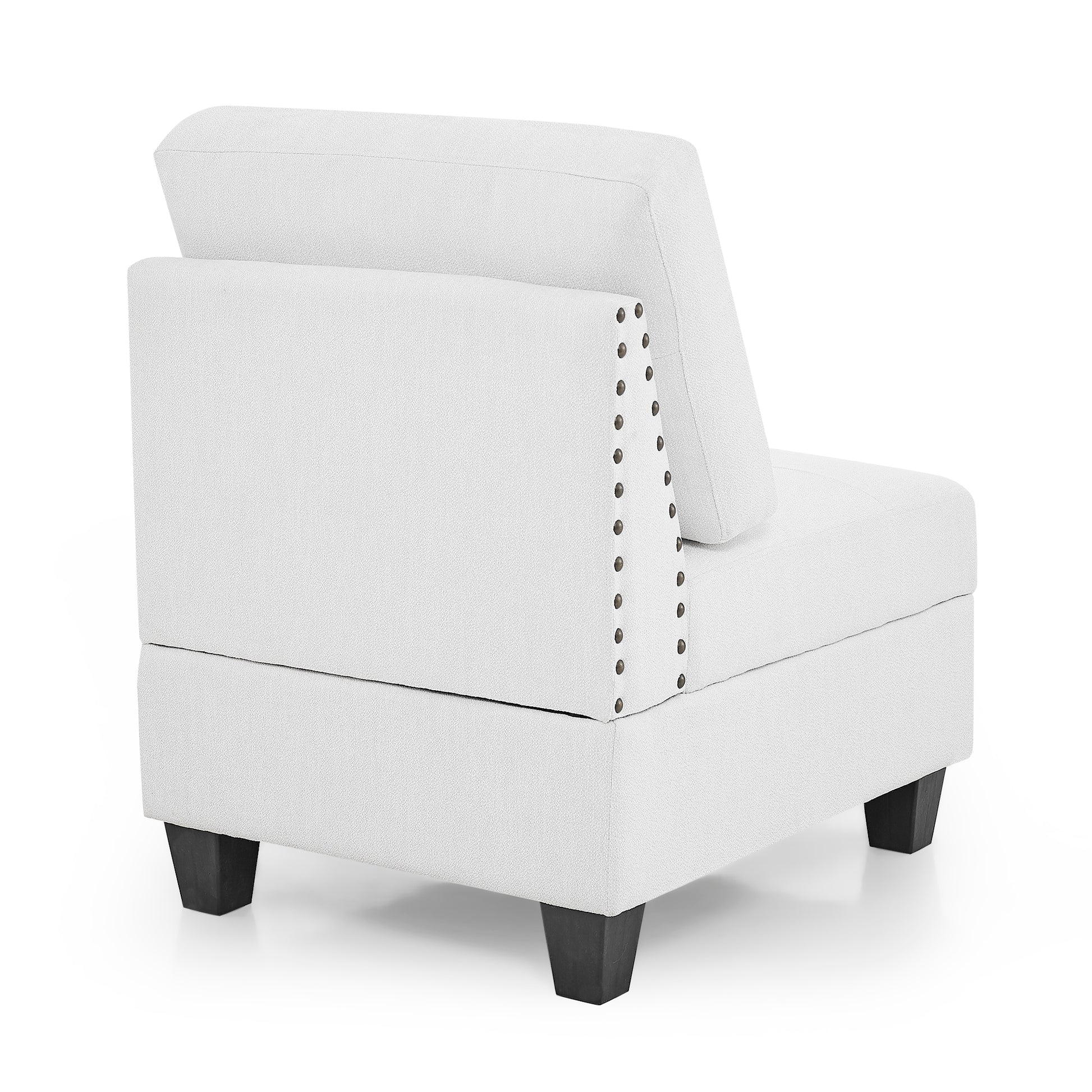Single Chair For Modular Sectional,Iovry 26.5"X31.5"X36" Ivory Foam