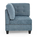 U Shape Modular Sectional Sofa,Diy Combination,Includes Four Single Chair And Two Corner,Navy Chenille Navy Chenille