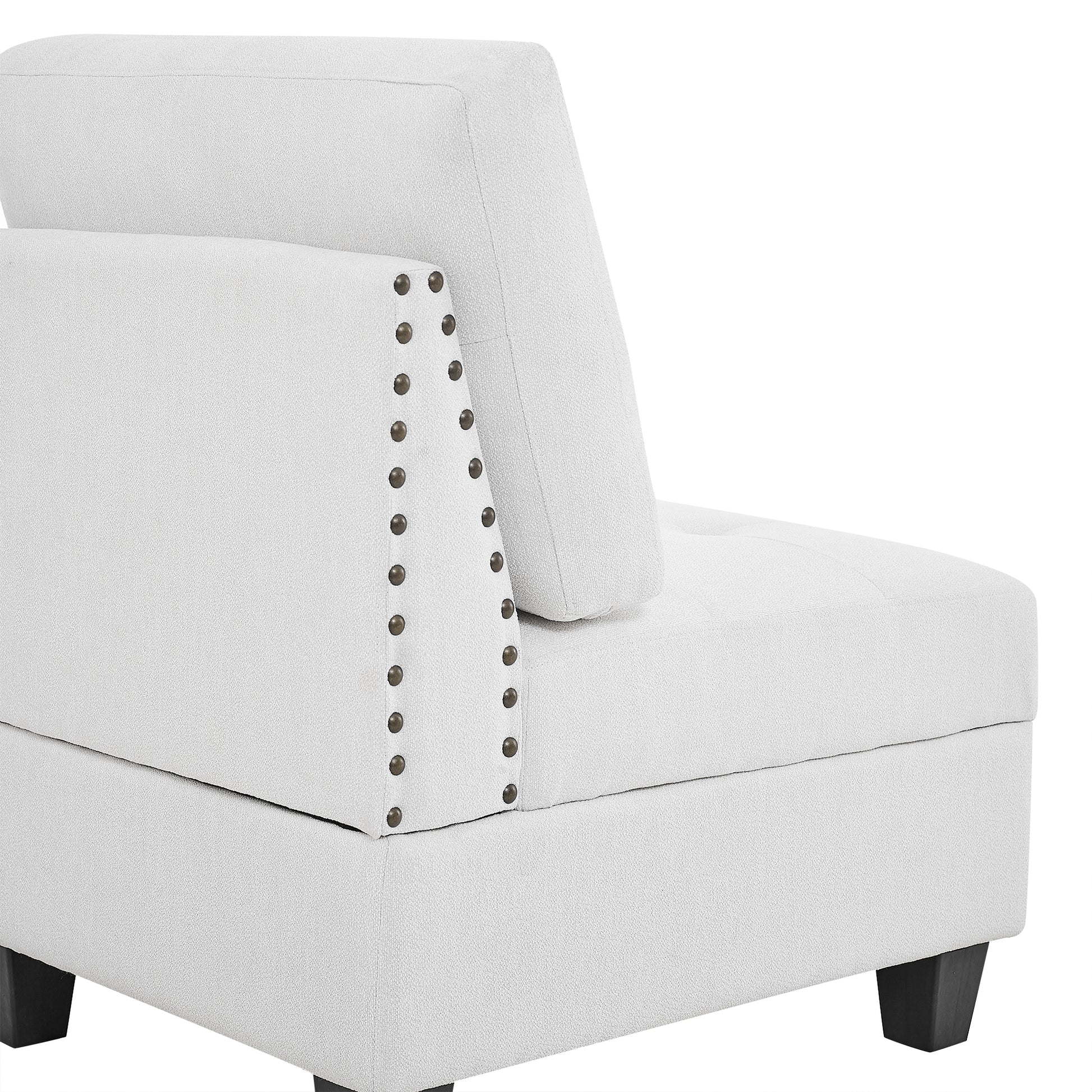 Single Chair For Modular Sectional,Iovry 26.5"X31.5"X36" Ivory Foam