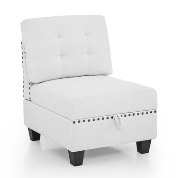 Single Chair For Modular Sectional,Iovry 26.5"X31.5"X36" Ivory Foam