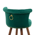 Coolmore Swivel Bar Stools With Backrest Footrest With A Fixed Height Of 360 Degrees Emerald Solid Wood