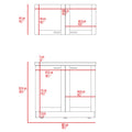 Cambridge 2 Piece Rectangle Cabinet Set White White Particle Board