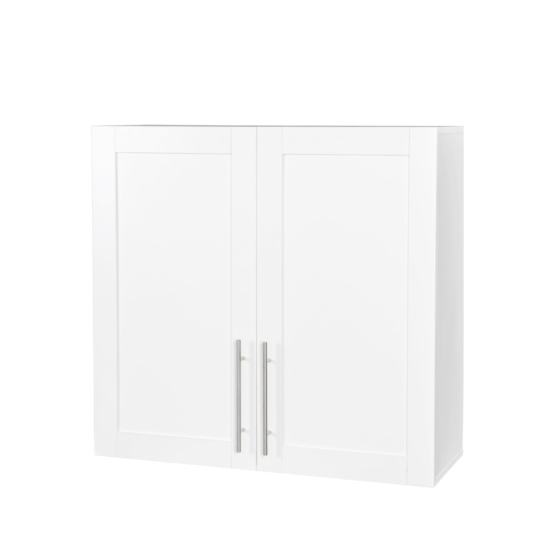 Stackable Wall Mounted Storage Cabinet, 11.81 "D X 31.50"W X 29.92 "H, White White Mdf