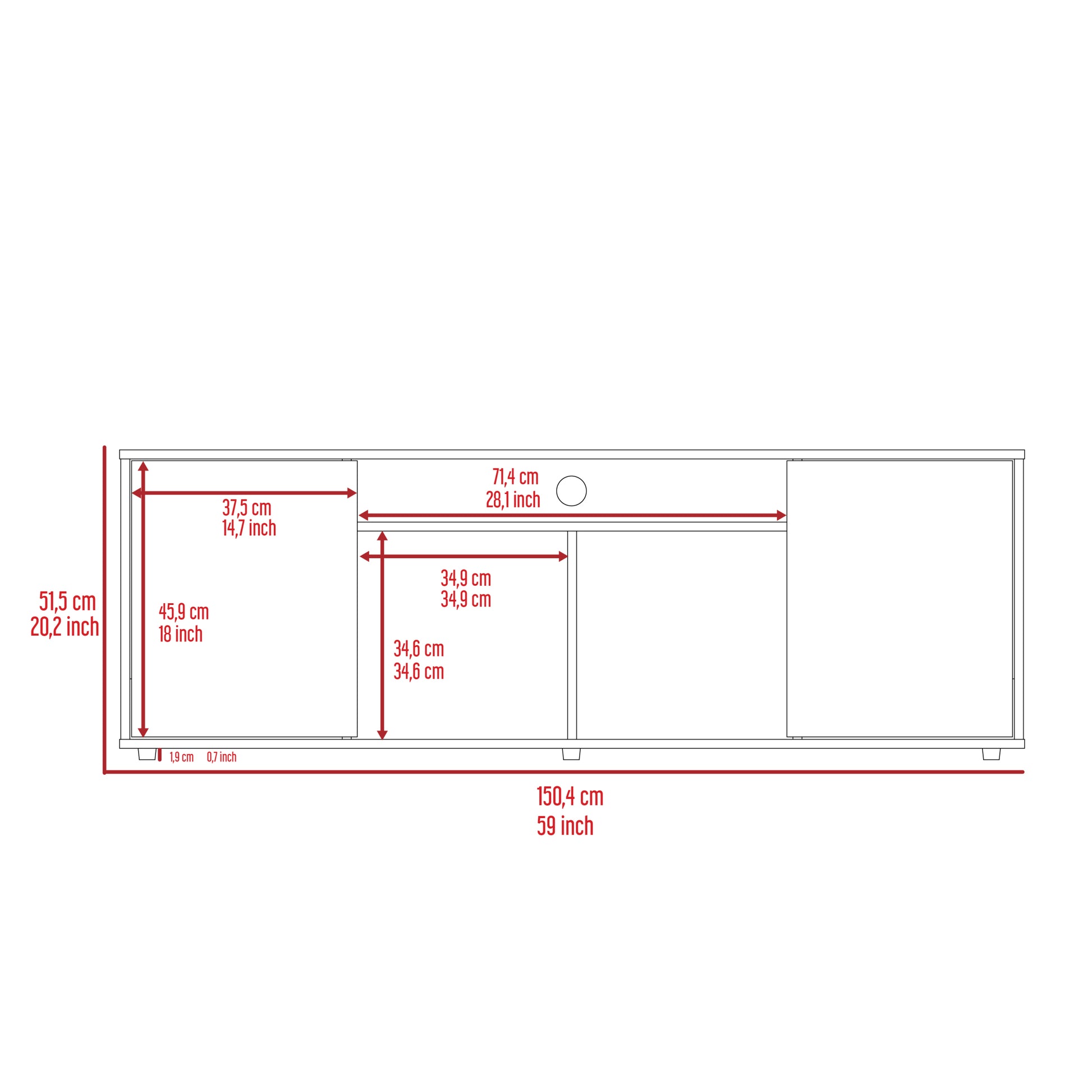 Falmouth Rectangle 3 Shelf Tv Stand Black Wengue Black 60 69 Inches Particle Board