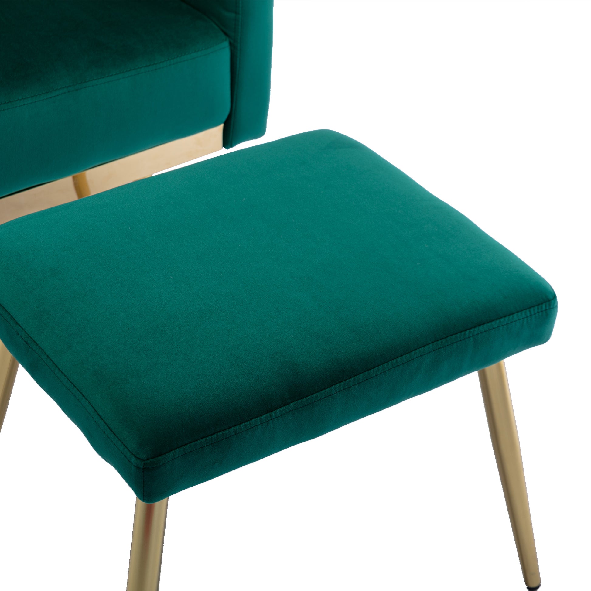 Coolmore Velvet Accent Chair With Adjustable Armrests And Backrest, Button Tufted Lounge Chair, Single Recliner Armchair With Ottoman Green Metal