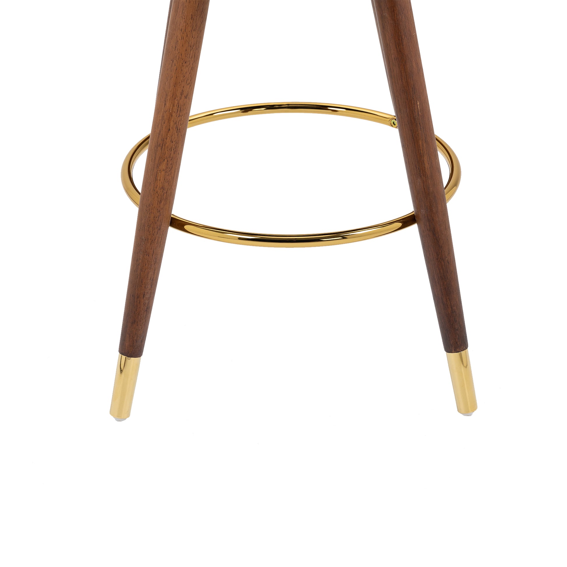 Coolmore Swivel Bar Stools With Backrest Footrest ,With A Fixed Height Of 360 Degrees Gray Solid Wood