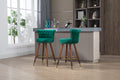 Coolmore Swivel Bar Stools With Backrest Footrest With A Fixed Height Of 360 Degrees Emerald Solid Wood
