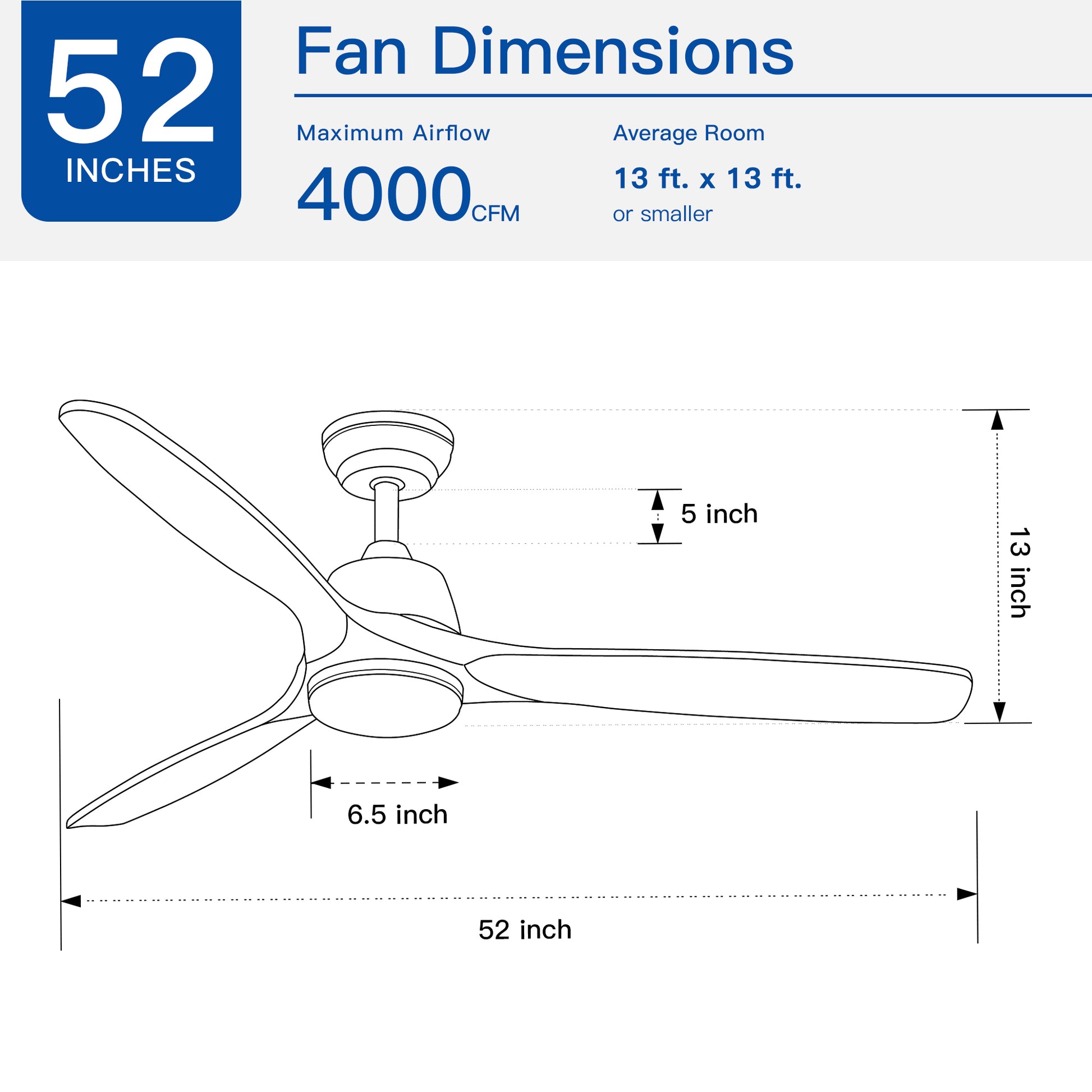 Yuhao 52 In.Intergrated Led Ceiling Fan Lighting With Remote Control Beige Yellow Abs