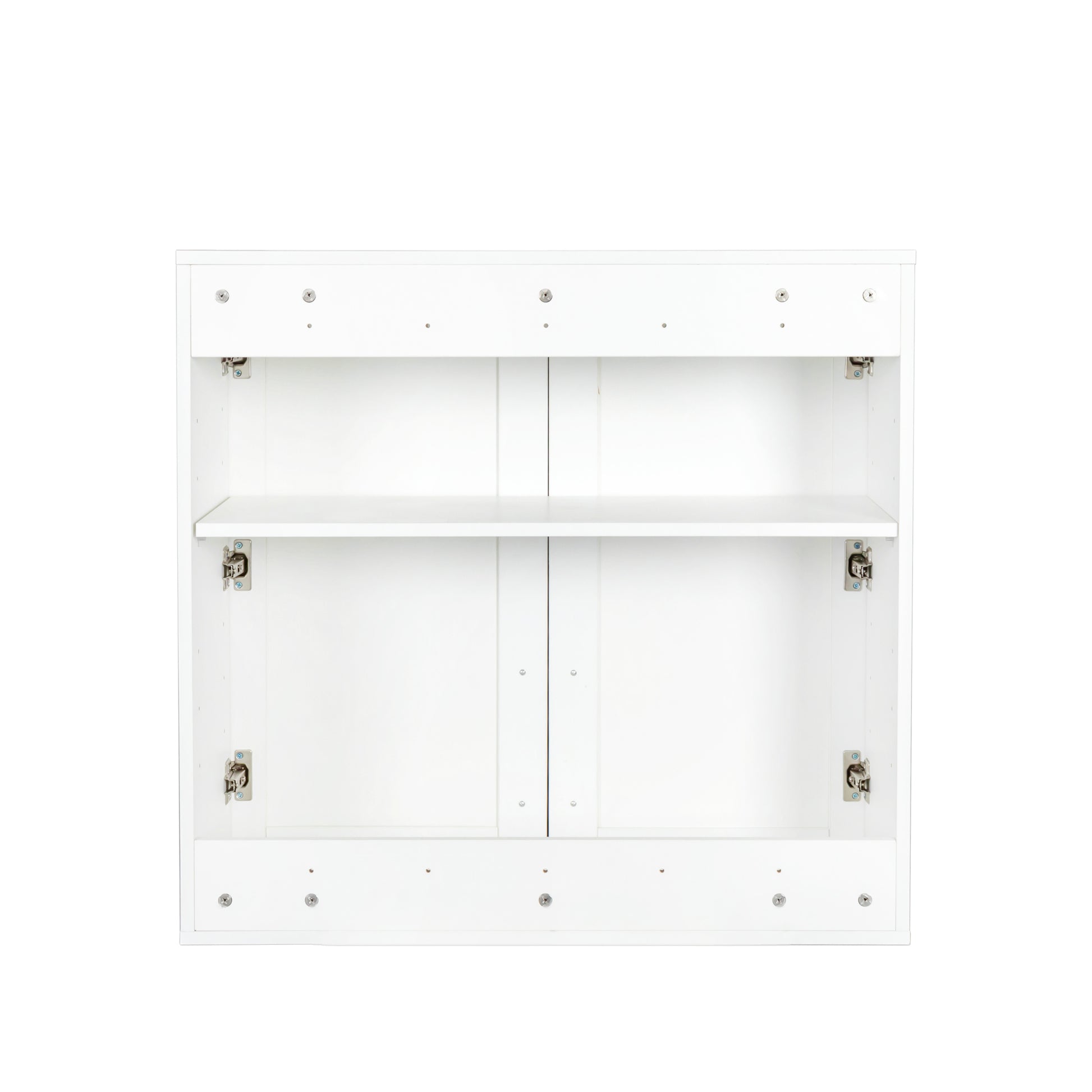 Stackable Wall Mounted Storage Cabinet, 11.81 "D X 31.50"W X 29.92 "H, White White Mdf