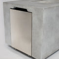 70Inch Concrete Large Fire Pit Table Light Gray Concrete