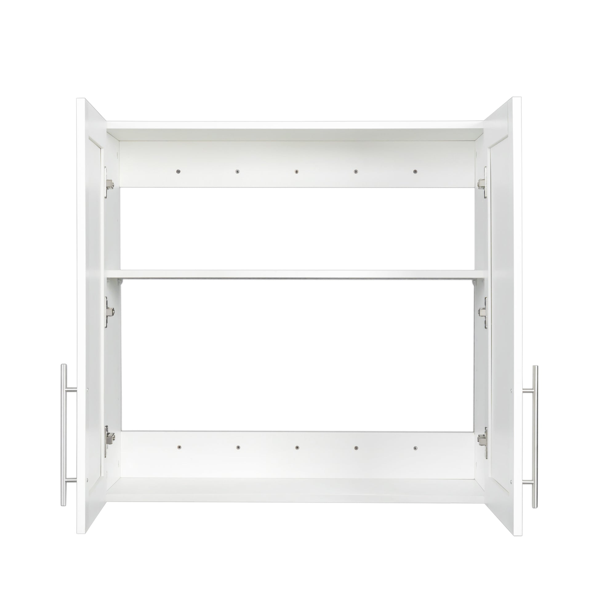 Stackable Wall Mounted Storage Cabinet, 11.81 "D X 31.50"W X 29.92 "H, White White Mdf