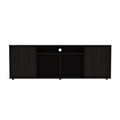 Falmouth Rectangle 3 Shelf Tv Stand Black Wengue Black 60 69 Inches Particle Board