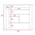 Rockaway 3 Shelf Kitchen Island White And Walnut White Particle Board