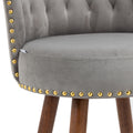 Coolmore Swivel Bar Stools With Backrest Footrest ,With A Fixed Height Of 360 Degrees Gray Solid Wood