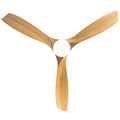 Yuhao 52 In.Intergrated Led Ceiling Fan Lighting With Remote Control Beige Yellow Solid Wood