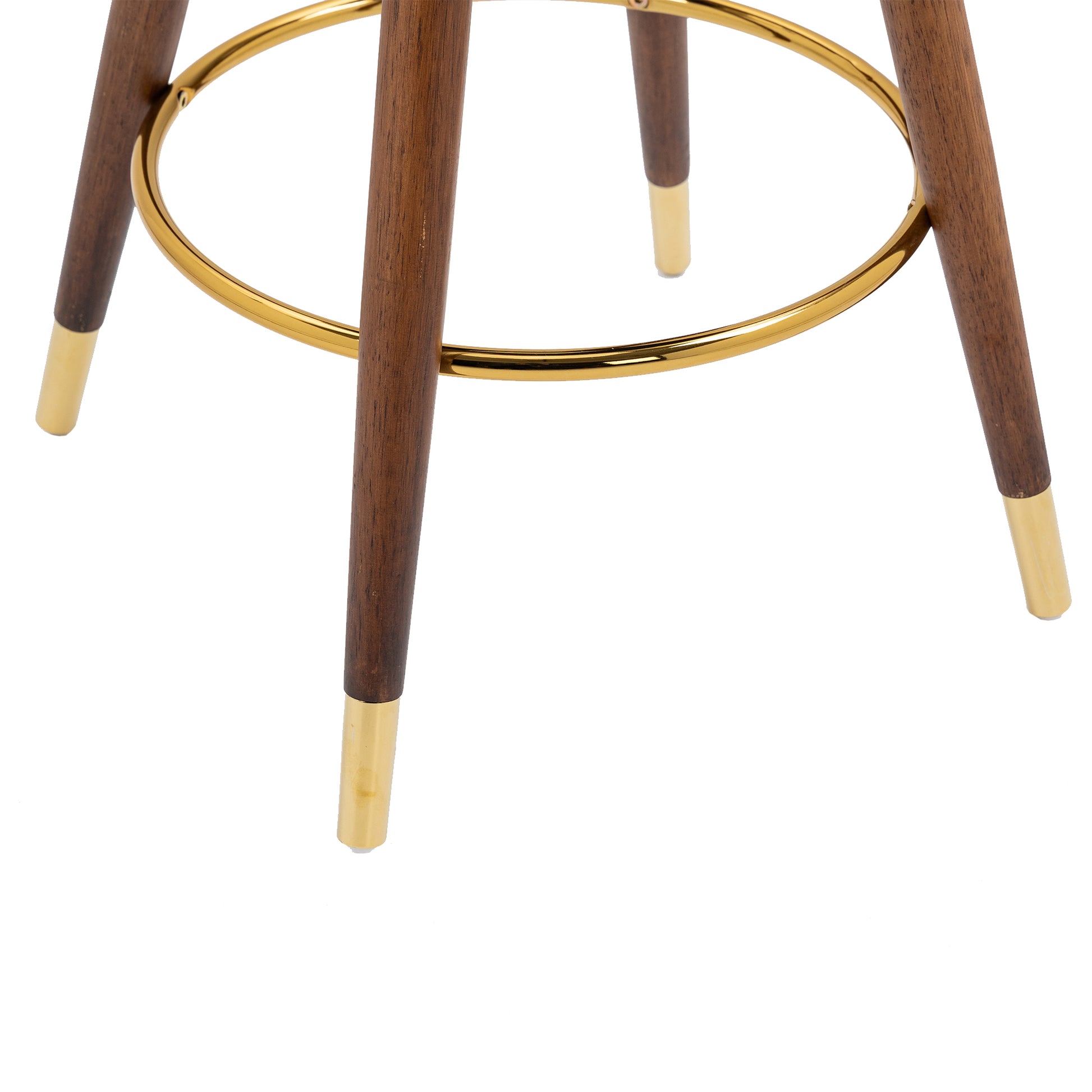 Coolmore Swivel Bar Stools With Backrest Footrest With A Fixed Height Of 360 Degrees Ivory Solid Wood
