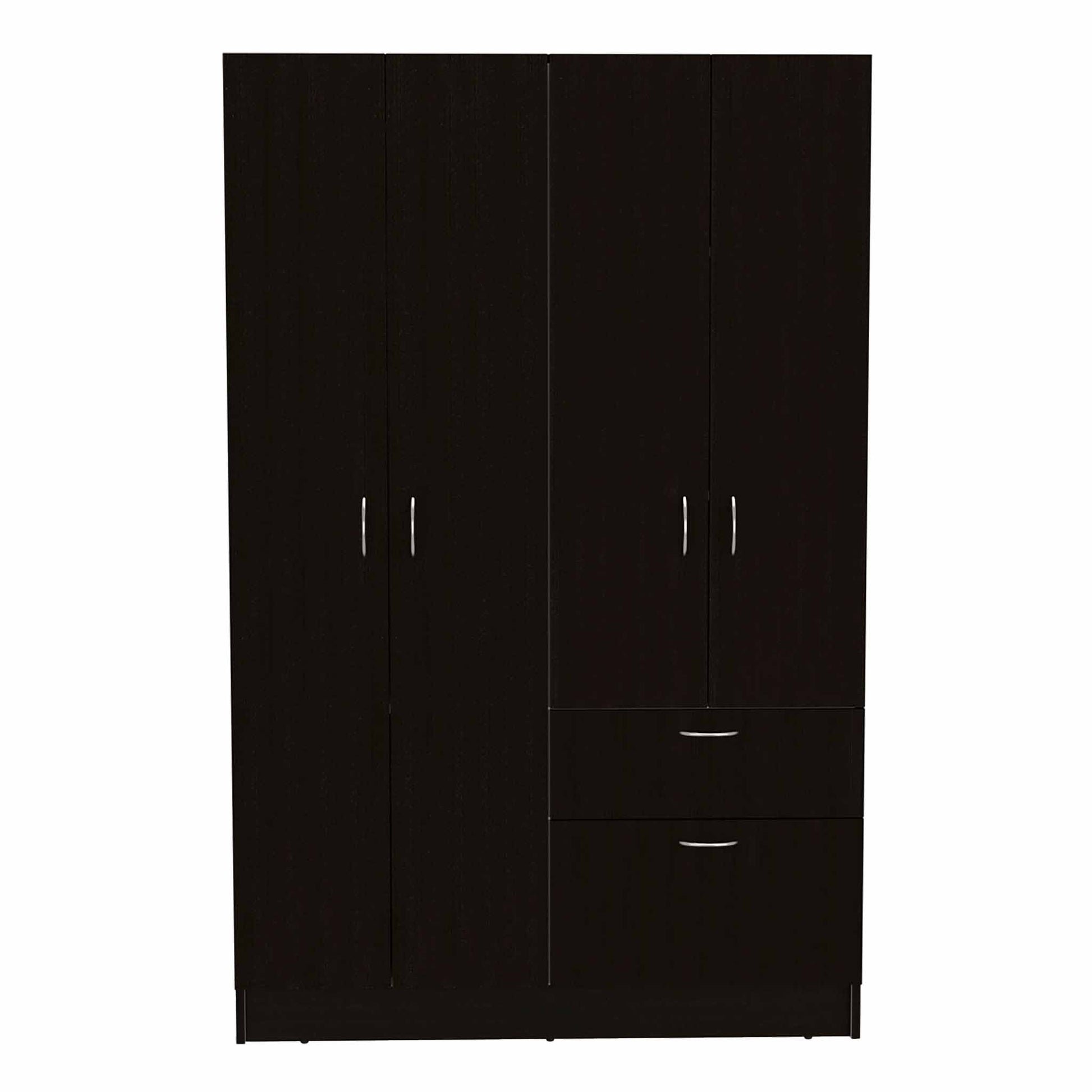 Maltby 1 Drawer Rectangle Armoire Black Wengue And White Black Particle Board