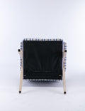 Accent Chair, Kd Rubber Wood Legs With Black Finish. Fabric Cover The Seat. With A Cushion.Blue Stripe Blue And White Stripes Foam Solid Wood