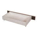 Full Size Storage Bed Velvet Upholstered Platform Bed With A Big Drawer Beige Beige Velvet