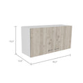 White And Light Grey 2 Door 2 Compartment Wall Cabinet Light Gray Particle Board