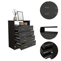 Black Wengue 4 Drawer Rectangle Dresser Black Bedroom Particle Board