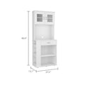 Hopkins 1 Drawer 3 Shelf Pantry Cabinet White White Particle Board