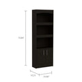 Shell Beach 1 Drawer 3 Shelf Bookcase Black Wengue Black Particle Board