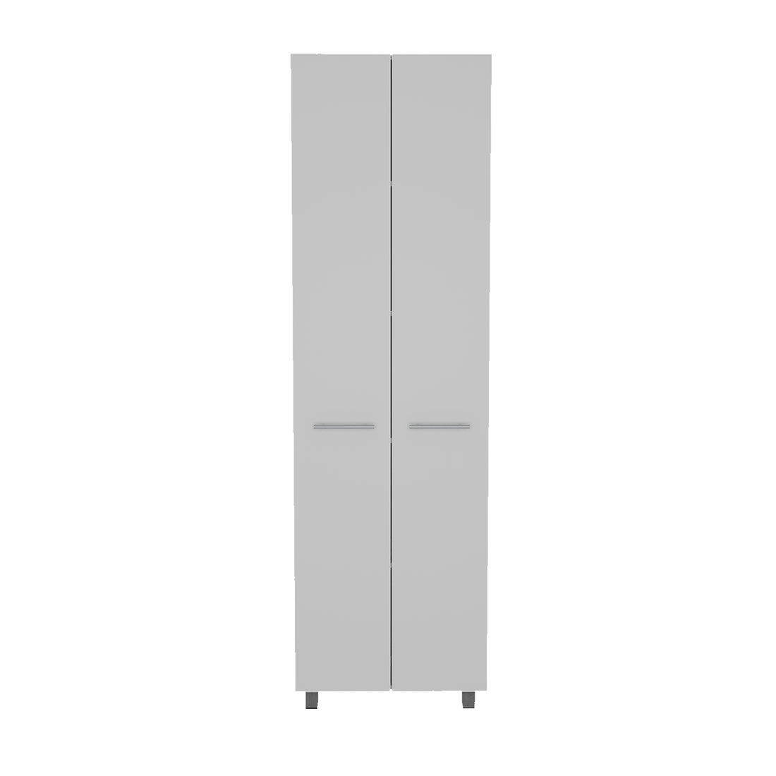 Nalani Rectangle Pantry Cabinet White Freestanding 5 Or More Shelves White White Primary Living Space Particle Board