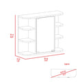 Roseburg 6 Shelf Medicine Cabinet With Mirorr White White Particle Board