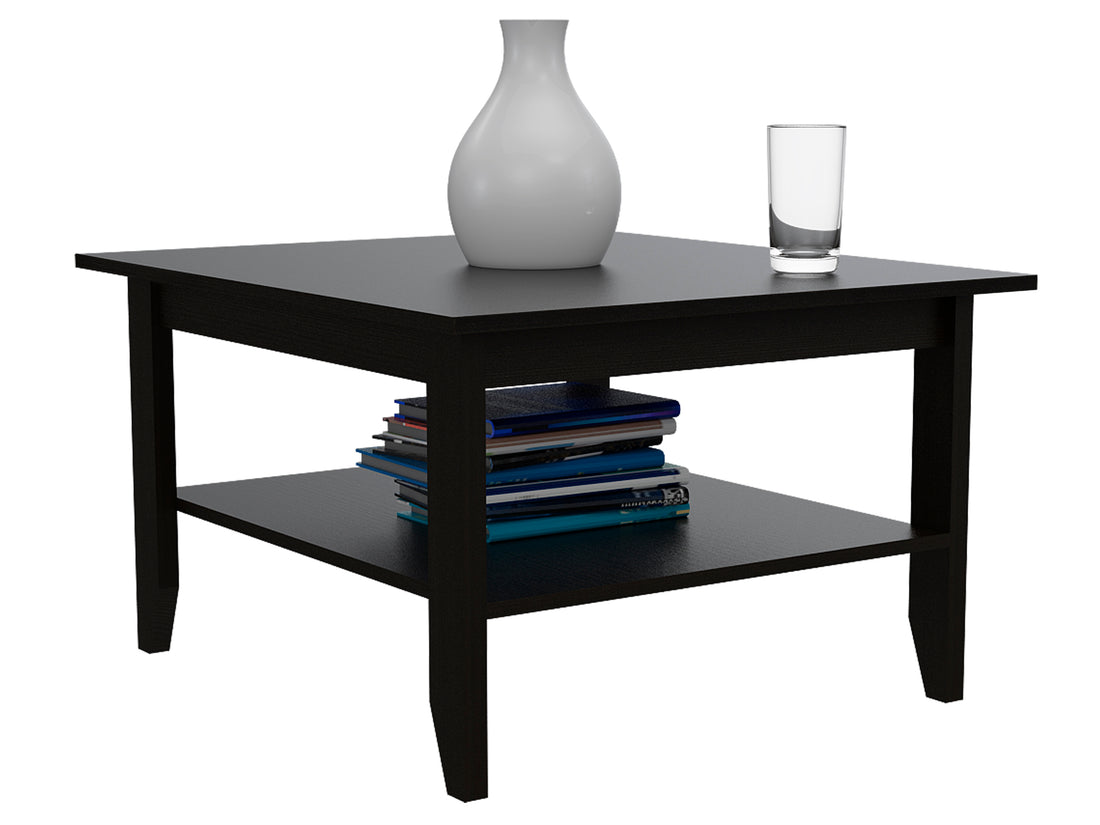 Danvers Rectangle Coffee Table Black Wengue Black Particle Board