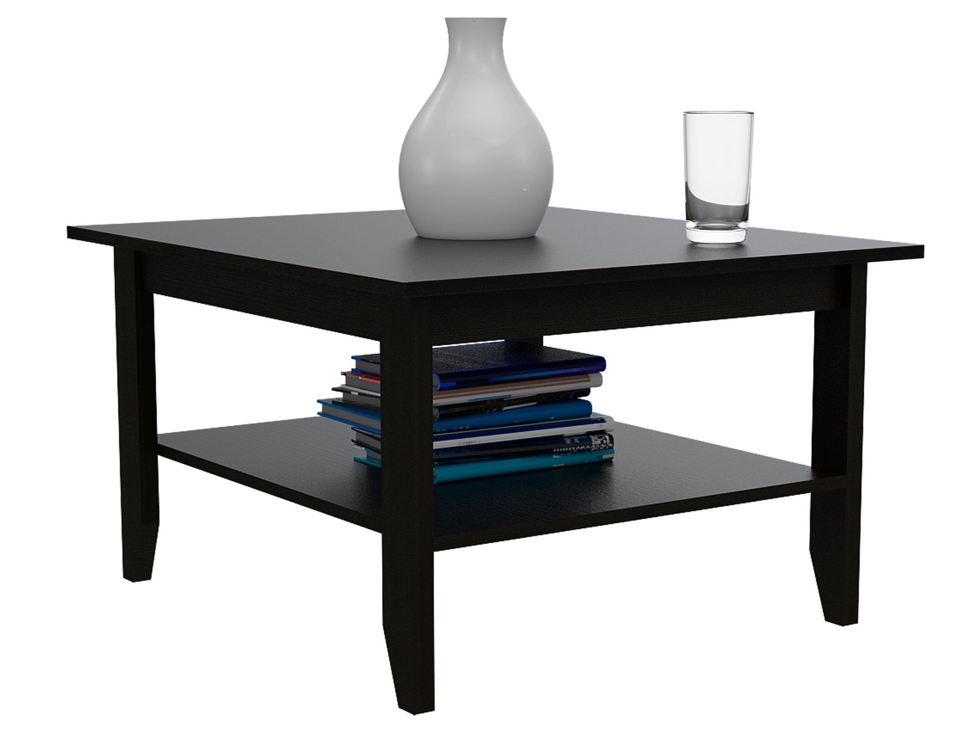Danvers Rectangle Coffee Table Black Wengue Black Particle Board