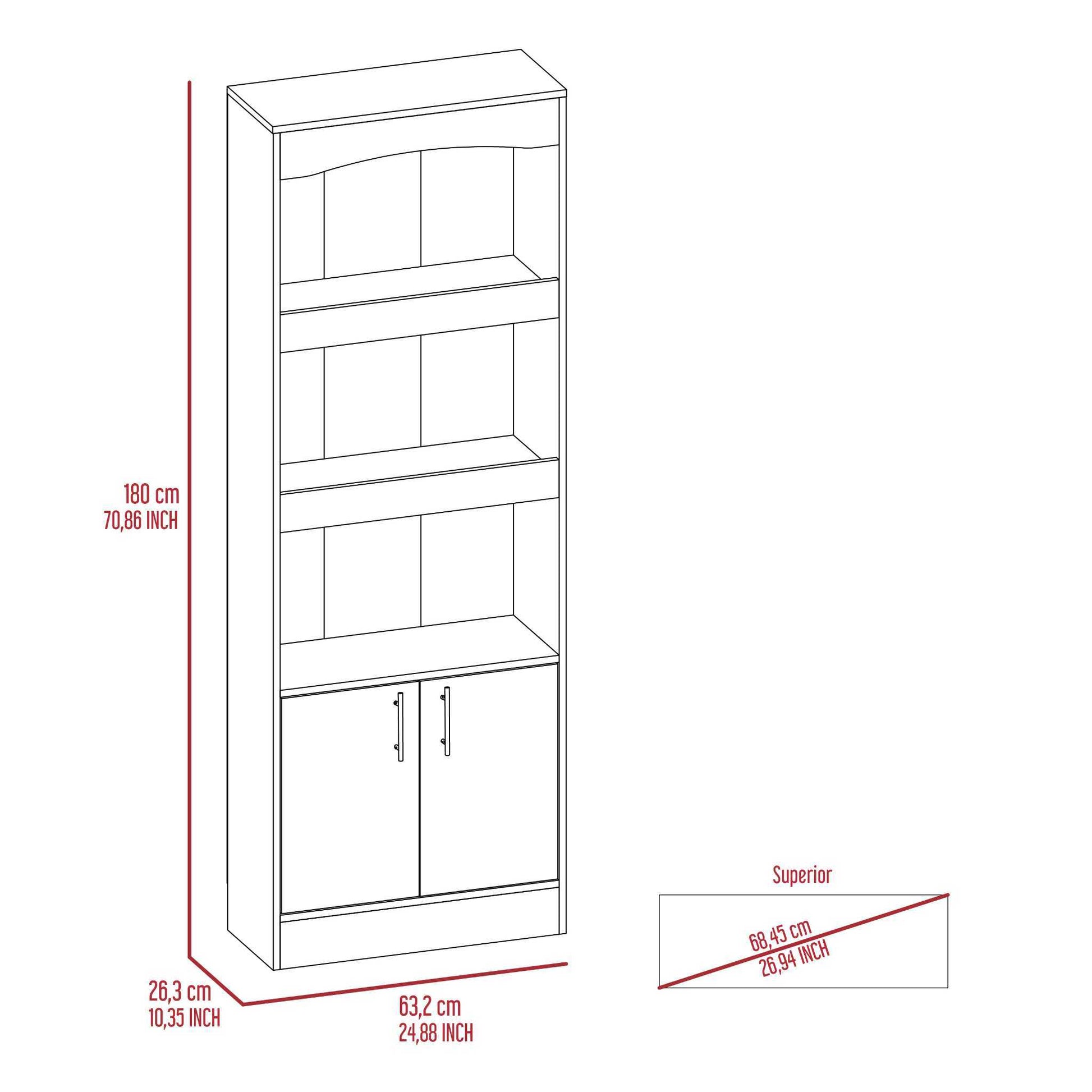 Shell Beach 1 Drawer 3 Shelf Bookcase Black Wengue Black Particle Board