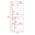 Hopkins 1 Drawer 3 Shelf Pantry Cabinet White White Particle Board