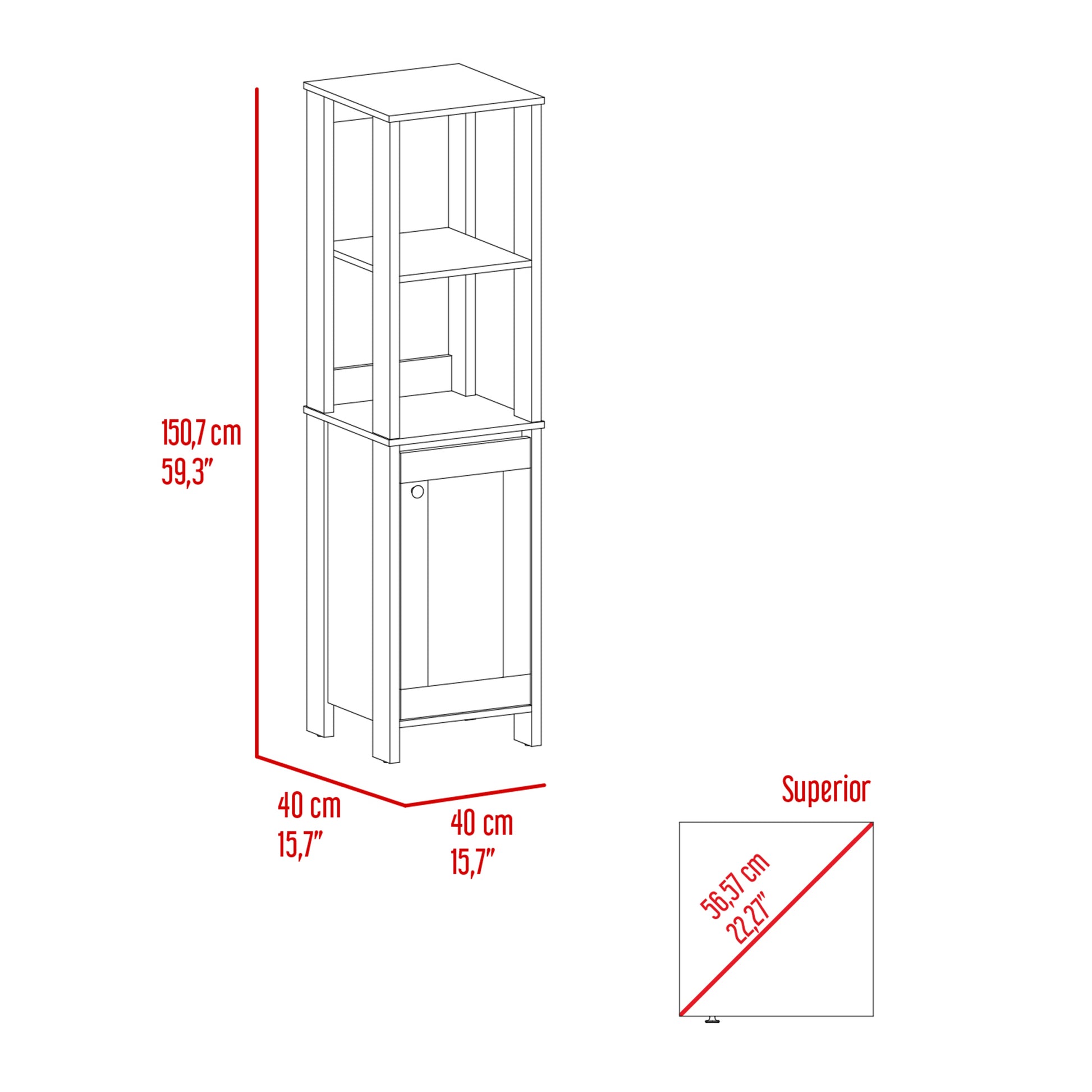 Hanover 4 Shelf Linen Cabinet Light Grey Light Gray Particle Board