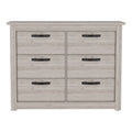 Bellingham 6 Drawer Dresser Light Gray Light Gray Particle Board