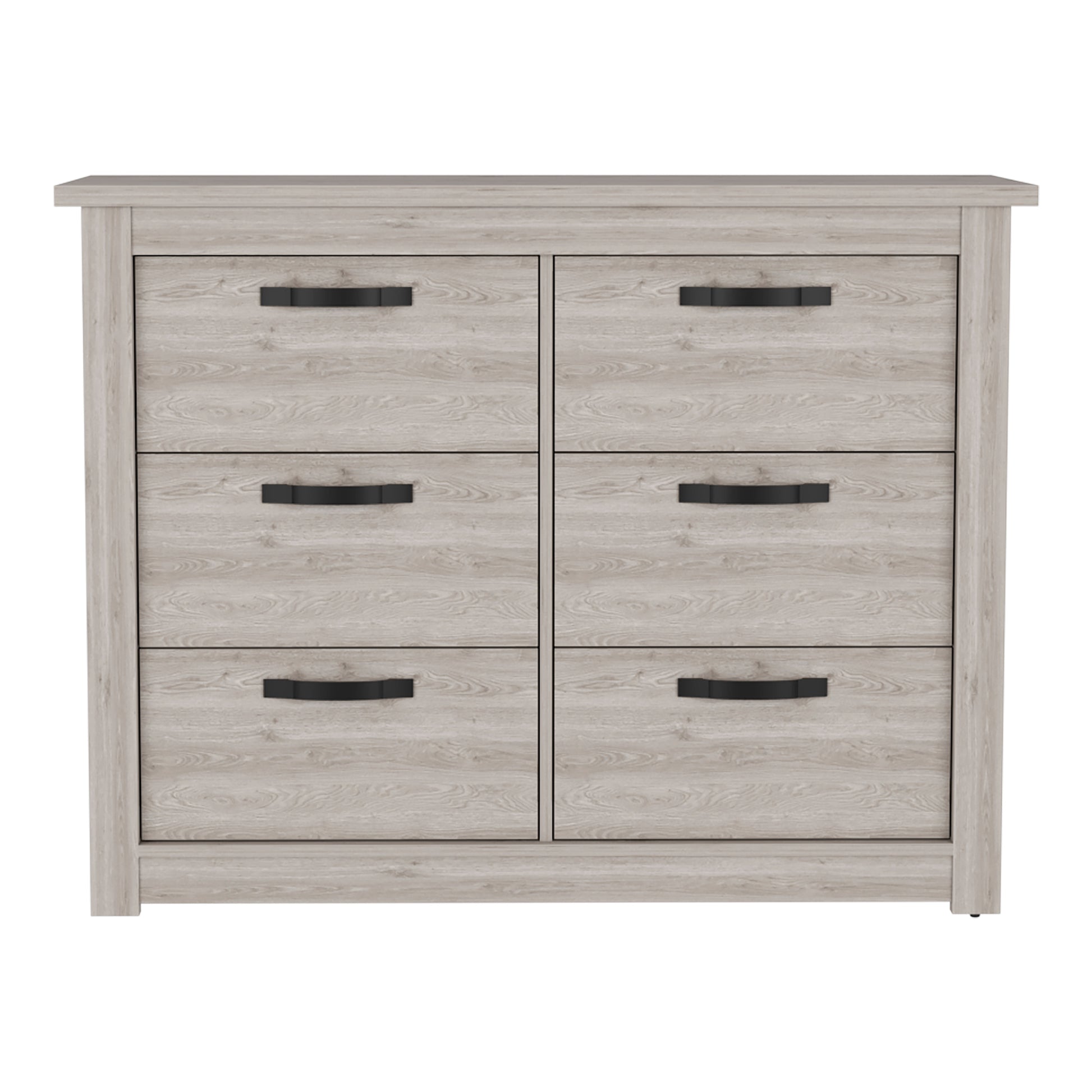 Bellingham 6 Drawer Dresser Light Gray Light Gray Particle Board