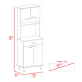 Santa Maria 1 Drawer 1 Shelf Area Pantry With Adjustable Metal Legs Light Oak Light Oak Particle Board