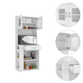 Hopkins 1 Drawer 3 Shelf Pantry Cabinet White White Particle Board