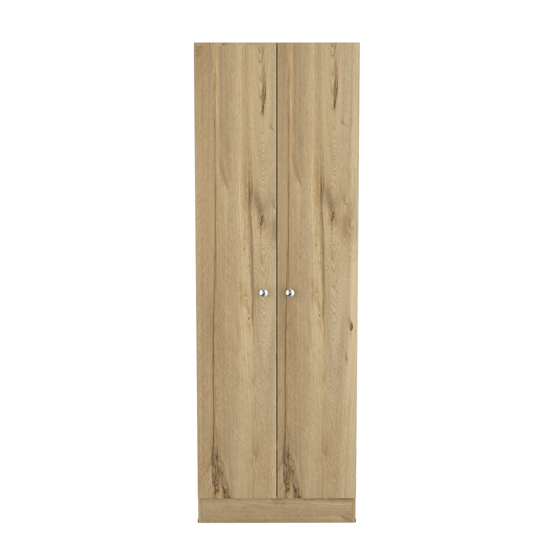 Buxton Rectangle 2 Door Storage Tall Cabinet Light Oak And Black Wengue Beige Particle Board