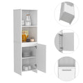 Forester 1 Shelf Pantry Cabinet White White Particle Board