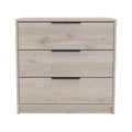 Cannon 3 Drawer Rectangle Dresser Light Grey Light Gray Particle Board