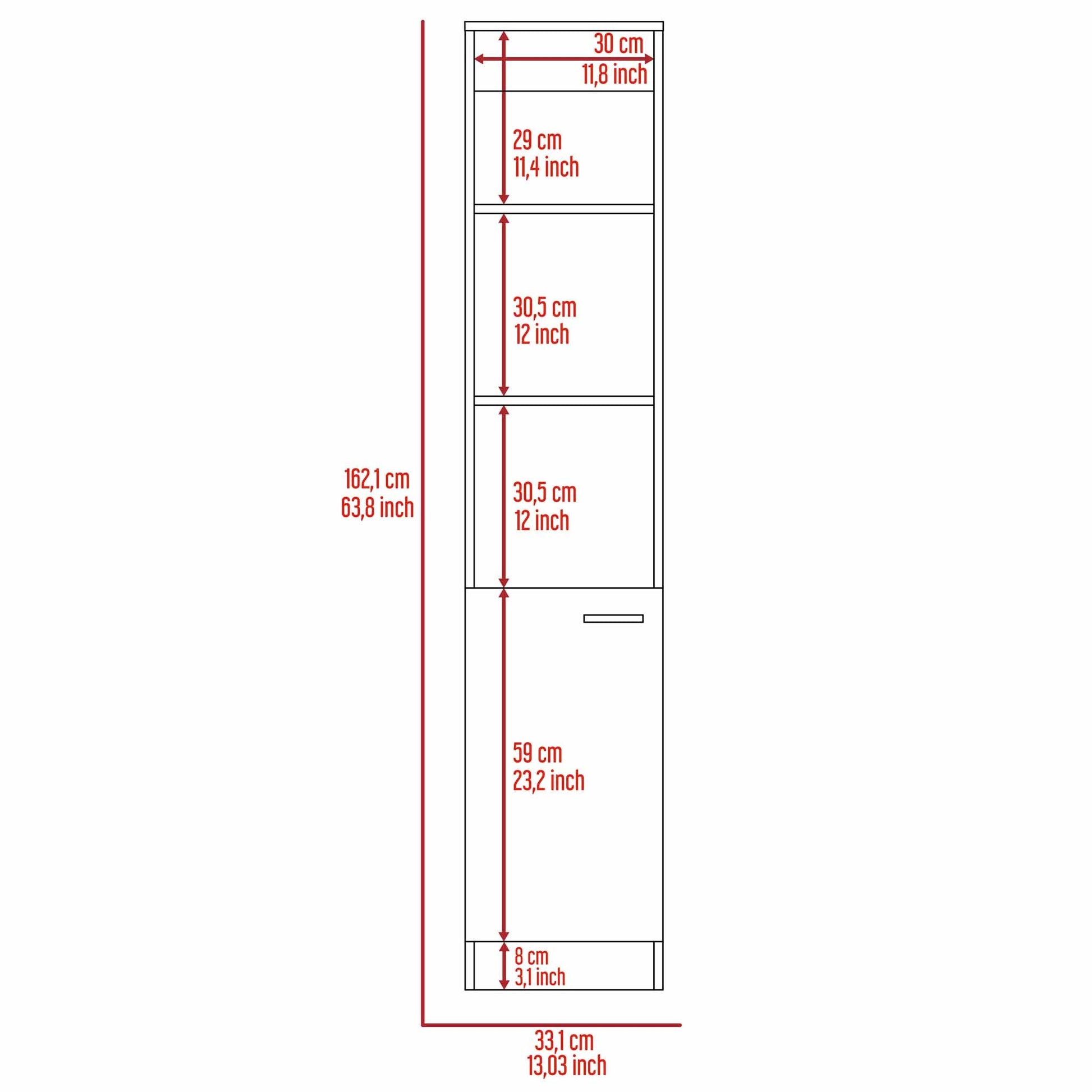 Light Oak 2 Shelf Rectangle Linen Cabinet Light Oak Particle Board