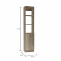 Light Oak 2 Shelf Rectangle Linen Cabinet Light Oak Particle Board