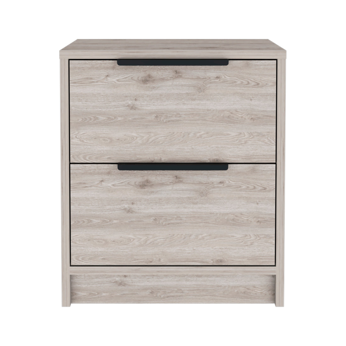 Cannon 2 Drawer Nightstand Light Grey Light Gray Particle Board