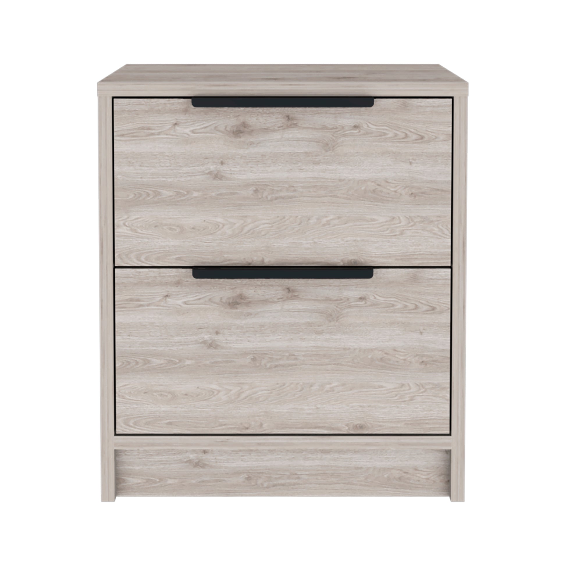 Cannon 2 Drawer Nightstand Light Grey Light Gray Particle Board