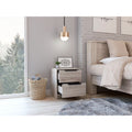 Cannon 2 Drawer Nightstand Light Grey Light Gray Particle Board