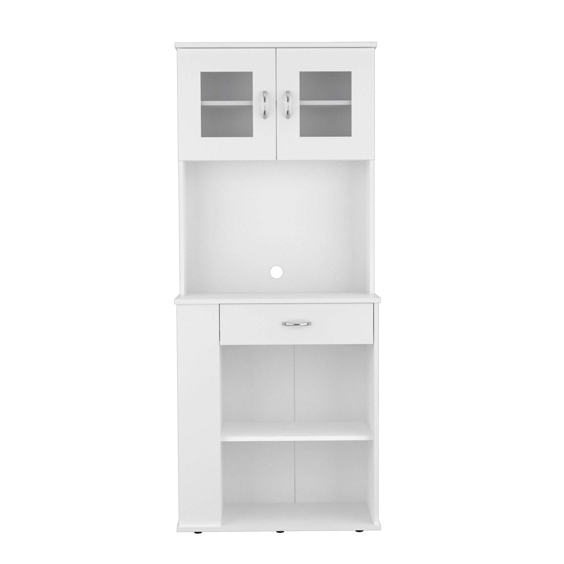 Hopkins 1 Drawer 3 Shelf Pantry Cabinet White White Particle Board