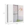 4 Shelf Bathroom Medicine Cabinet With Mirror White Particle Board