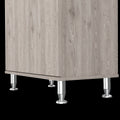 Santa Maria 1 Drawer 1 Shelf Area Pantry With Adjustable Metal Legs Light Grey Light Gray Particle Board